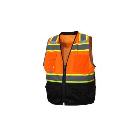 Pyramex Safety - Safety Vest - Hi-Vis Orange - Size Large RVZ4420BL